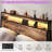 Queen Size Bed Frame with 4 Drawers, Bed Frame with Storage Headboard, LED Lights and Charging Station-653978597-648882358