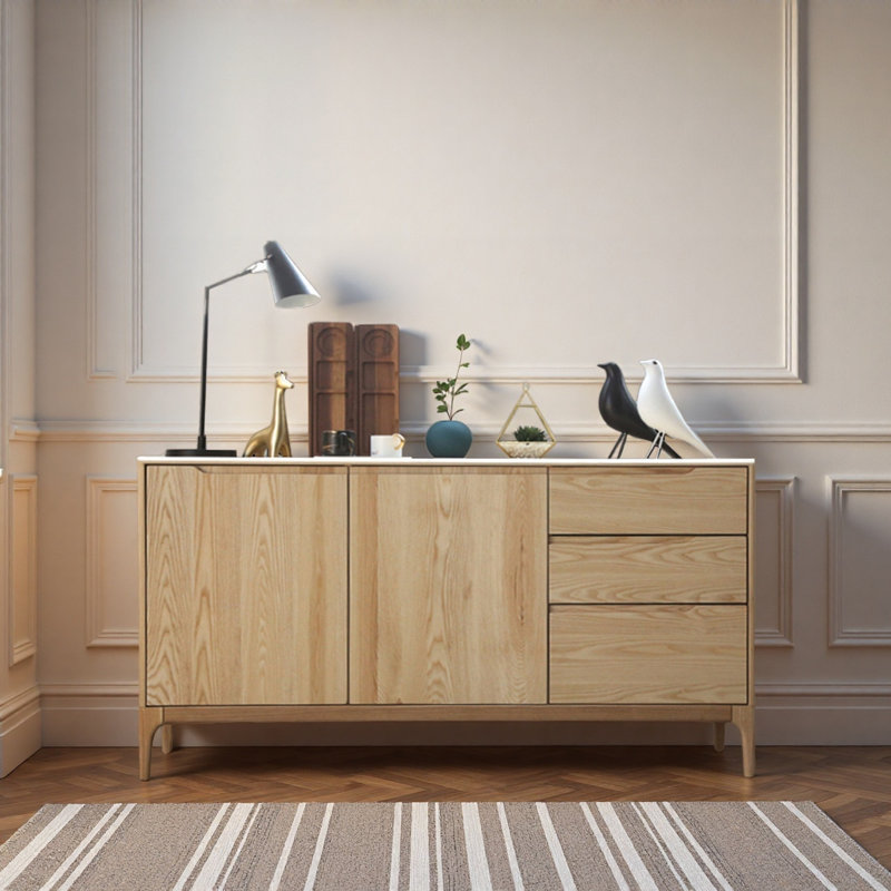 Buffet simple japonais moderne, H 31,5 po x l 59,06 po x P 17,75 po