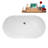 55" Streamline Soaking Freestanding Tub and Tray With Internal Drain-101681190