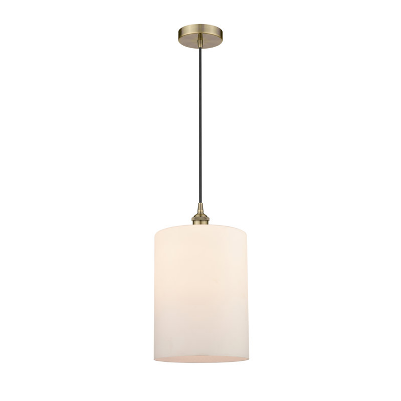 Karon 1 - Light Single Pendant, Antique Brass, Matte White