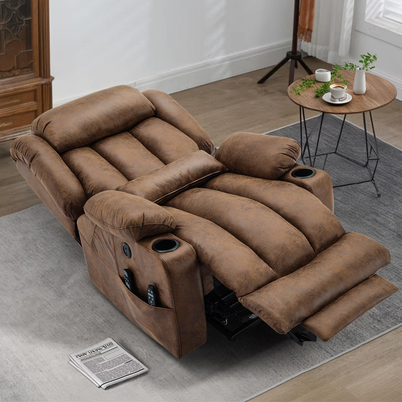 Fauteuil inclinable électrique et surdimensionné à deux moteurs Latitude Run, Brun