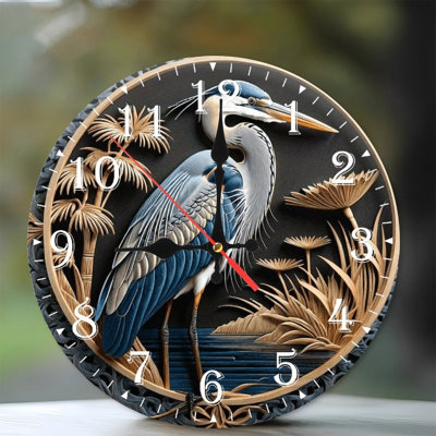 10-Inch Wooden Wall Clock, Silent Movement, Battery Operated (AA Batteries Not Included), Artistic  Decor, Perfect for Home Accents