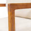 Chaise longue pivotante d'extérieur Tanah, finition teck avec coussin beige