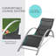 169cm Long Reclining Chaise Lounge Set