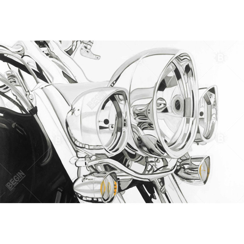 «Moto lumière» sur toile