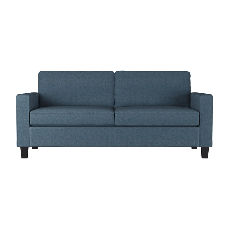 Canapé à accoudoirs carrés 77,5 po, Bleu