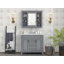 Meuble-lavabo 36 po avec lavabo supérieur, armoire à miroir bleu royal-106912645