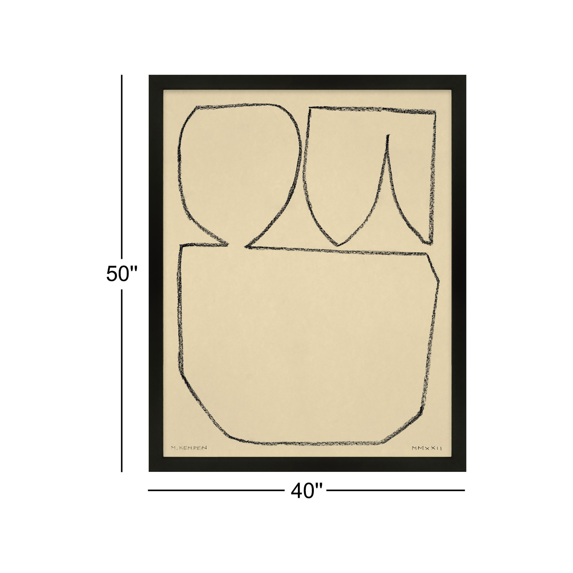 Sand 2 by Michael Kempen, Black Framed, 40" W x 50" H