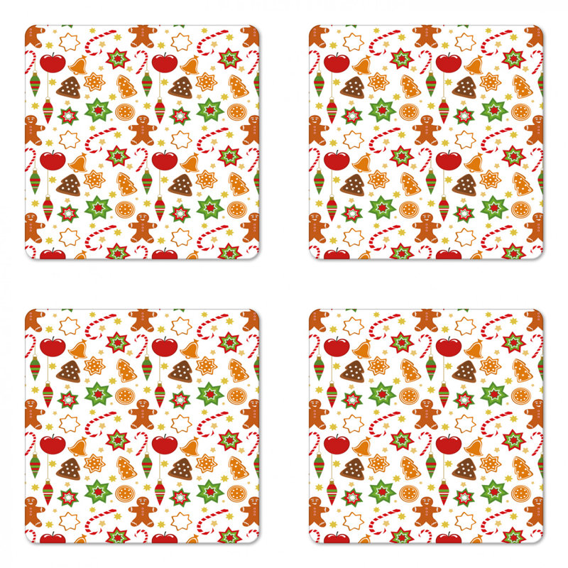 Square 4 Piece Coaster Set