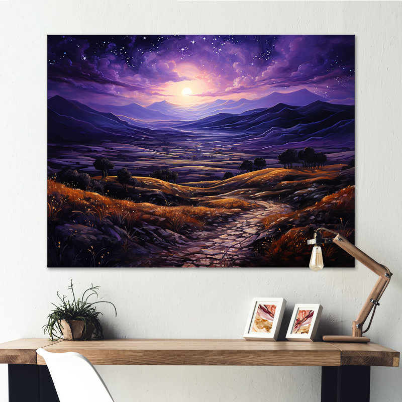 Judaism Desert Negev Nights Haze I - impression, Toile tendue, 34" H x 44" W
