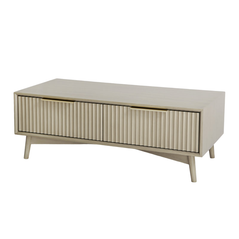Four Leg Coffee Table with Storage, Grey