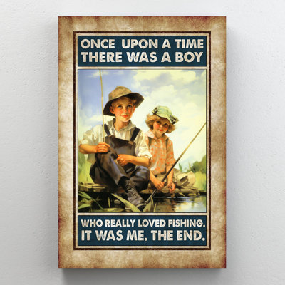 Aleily A Boy Who Really L aimé Fishing, impression sur toile
