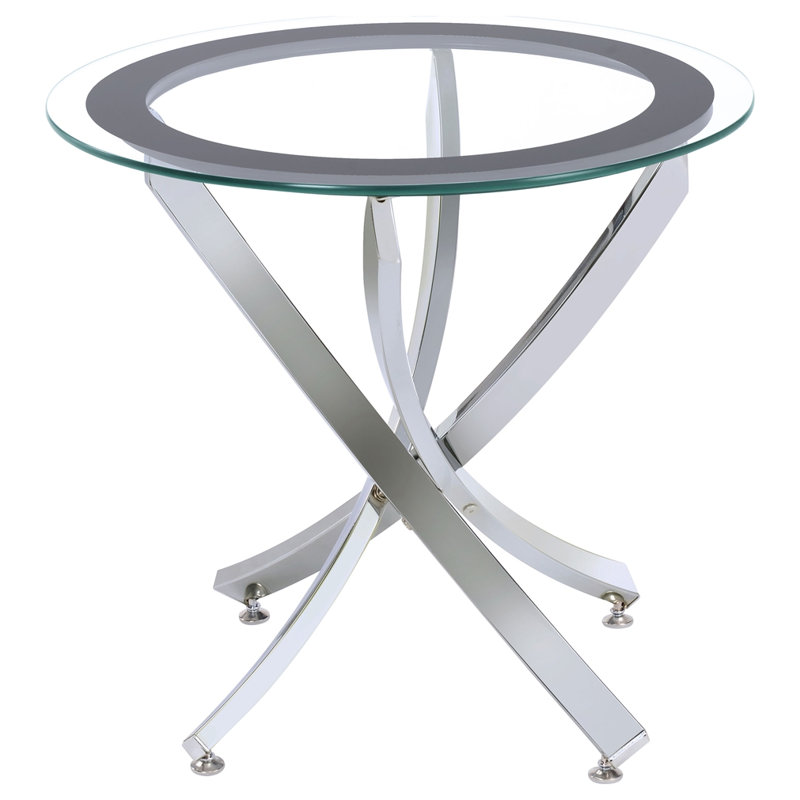 Ensemble 2 pièces table basse et table de bout, Chrome