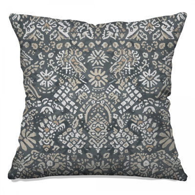 Coussins décoratifs détaillés à motif damassé double face