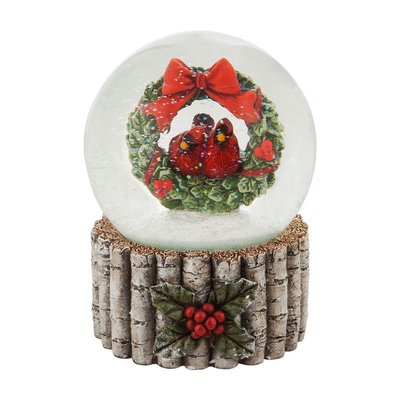 Globe d'eau en forme de couronne et cardinal en polystone