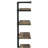Black and rustic oak 4-layer wall shelf-1288981506