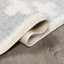 Tapis rectangulaire en polyester tissé à la machine géométrique crème-811152241