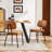 Dining Chairs Set Of 2, Upholstered Mid Century Modern Kitchen Dining Room Accent Chairs With Faux Leather Cushion Seat & Metal Legs For Kitchen, Living Room-2043465898-2015444175