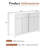 55.1" Modern Sideboard With Adjustable Shelves, 2 Drawers-443889829