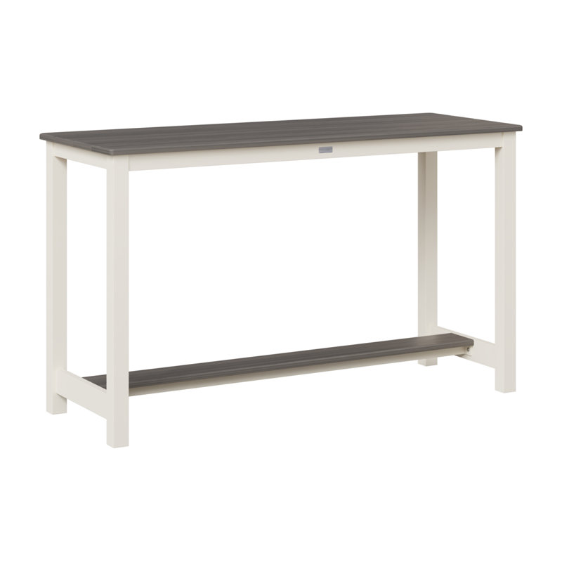 Table de balcon en aluminium Berlin Gardens, Gris côtier, H 35,5 po x l 60 po x P 22 po