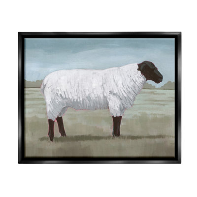 " Sheep On Farm Painting " by Grace Popp