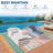 8' x 10' Reversible Outdoor Rug, Waterproof Plastic Straw Weave, Lightweight Foldable Design, Boho Style Patio Rug for Deck, Balcony or Picnic-1538686965