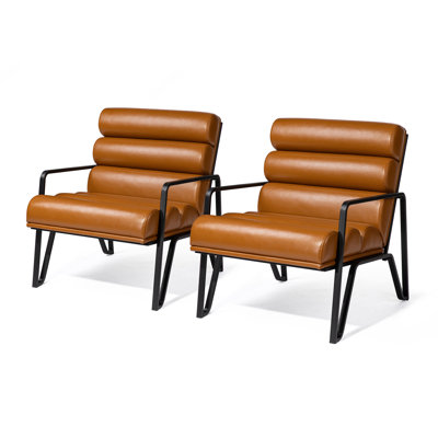 Cacey Faux Leather Armchair
