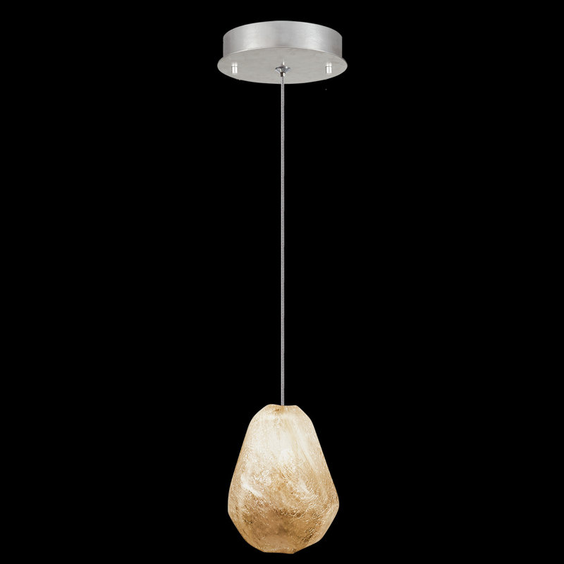 Luminaire suspendu rond 5,5 po Natural Inspirations, Argent, 10, Natural Quartz -9