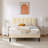 Auxter Upholstered Platform Bed Frame with Vertical Channel Tufted Adjustable Headboard, Velvet Fabric Mattress Foundation with Strong Wooden Slats, Heavy Duty, No Box Spring Needed, Noise-Free-1877220114-1877220115