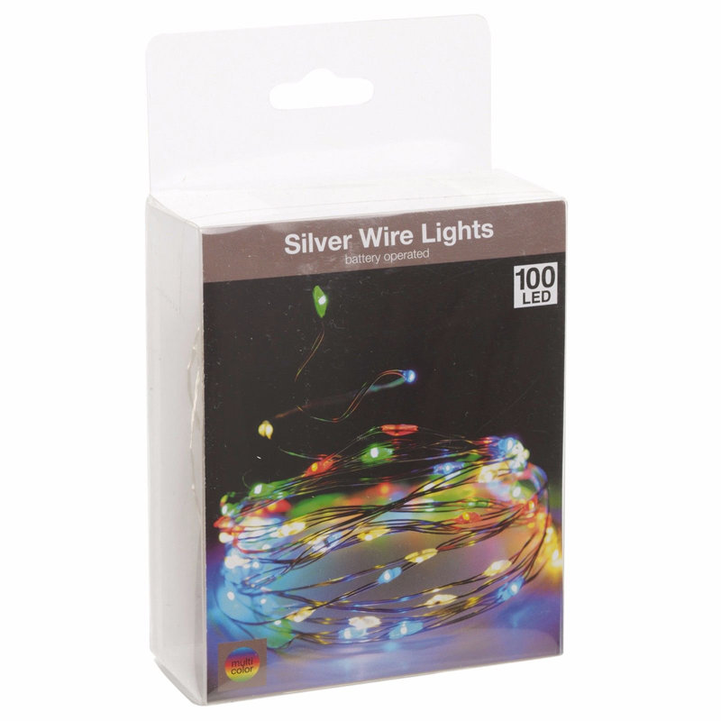 8.5cm LED Indoor / Outdoor String Lights, Silver