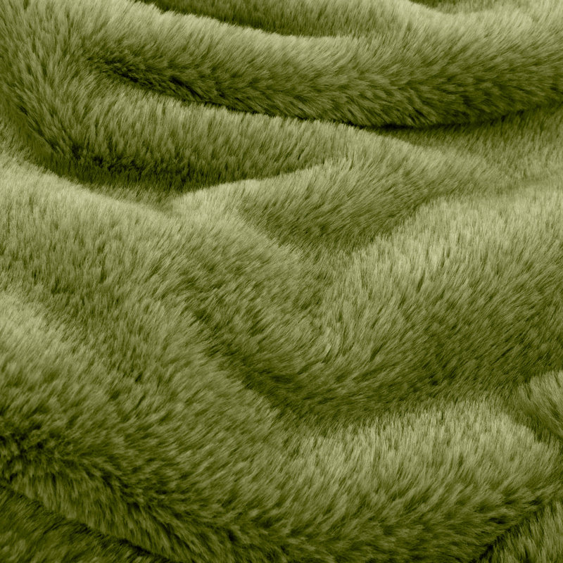 Kallu Throw Machine Woven Throw Blanket, 150cm W x 200cm L, Green