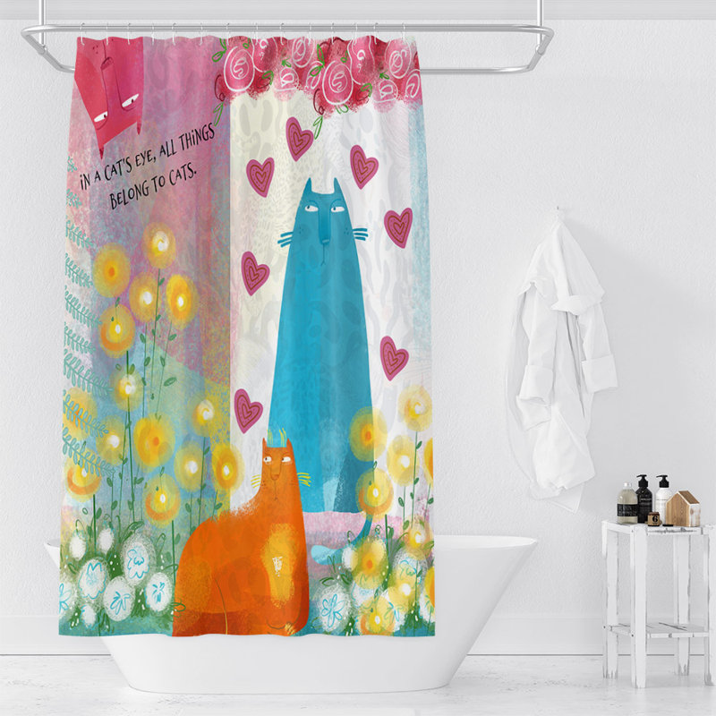 Rideau de douche simple Villapando, H 70 po x l 72 po