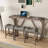 Bar Table Set With Power Outlet, Bar Table And Chairs Set, 4 Piece Dining Table Set, Industrial Breakfast Table Set, For Living Room, Dining Room, Game Room