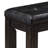 Black And Espresso Bench With Tufted Cushion