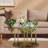 Glass Top Nesting Coffee Table-1406826886