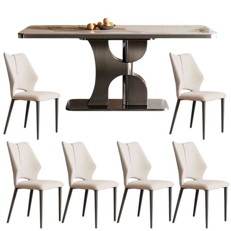 Ensembles de table de style italien de luxe luxueux, H 29,53 po x L 55,12 po x l 31,5 po