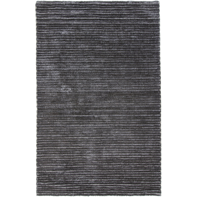 Tapis à poil long en laine et en polyester tissé à la main Betancourt , Rectangulaire 9 pi x 13 pi