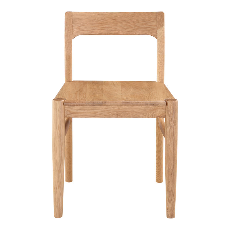 Krieger Solid Wood Slat Back Side Chair, Natural
