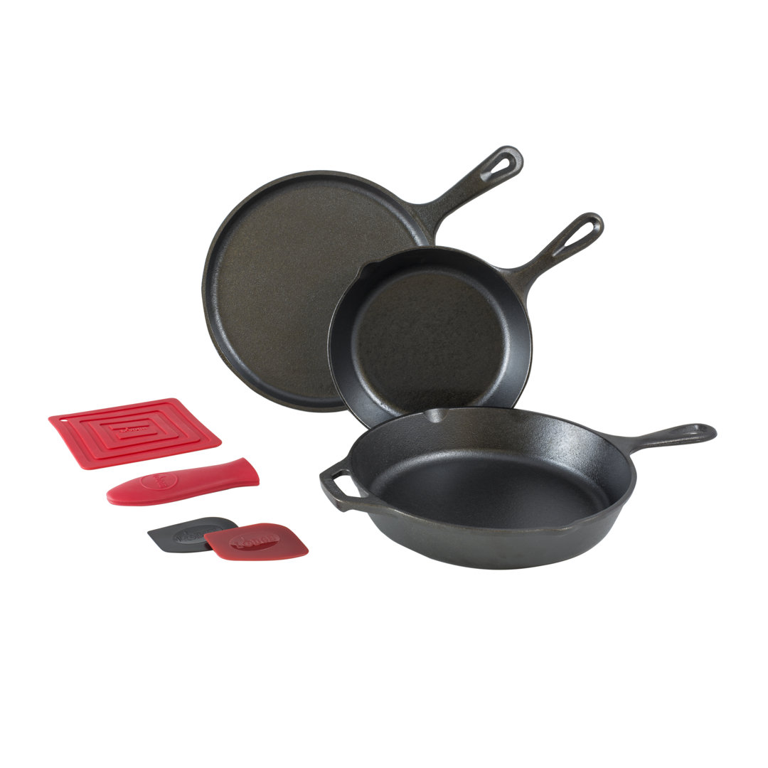 Lodge 7 Piece Cast Iron Essential Skillet Set Lodge