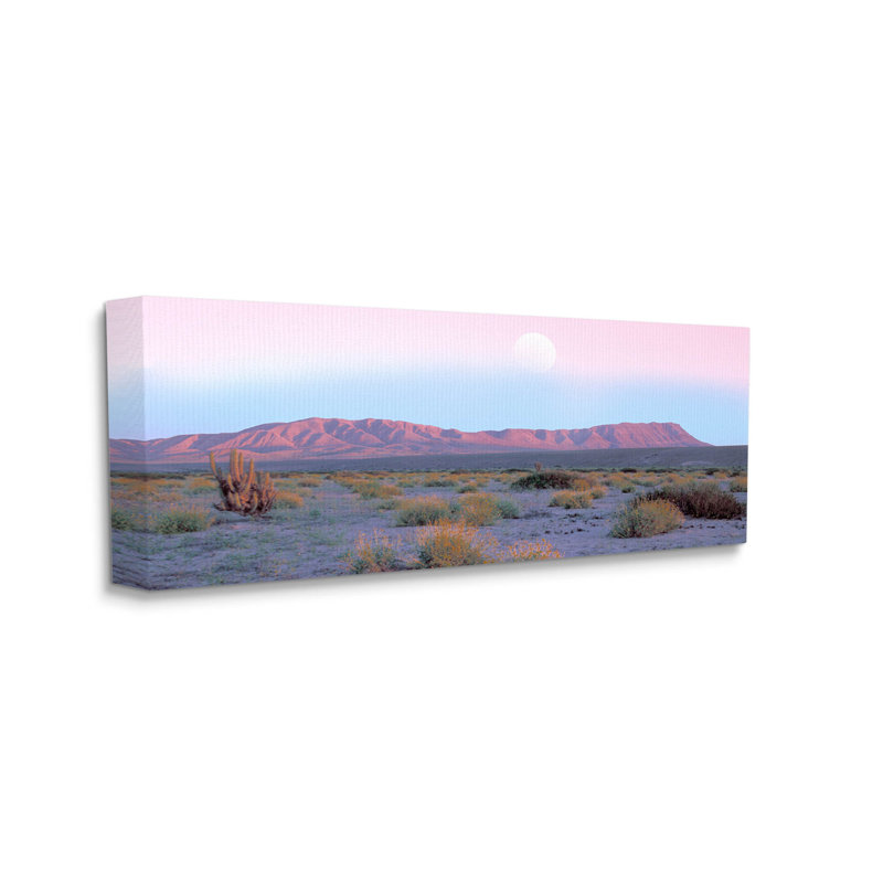 Desert Sun Arid Plateau White Framed Landscape Art