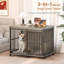 Meuble pour chien de 43,7 po avec coussin pour animaux de compagnie de taille moyenne à grande-702378098