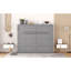 Lit escamotable double pleine grandeur, gris-832066586-832066587
