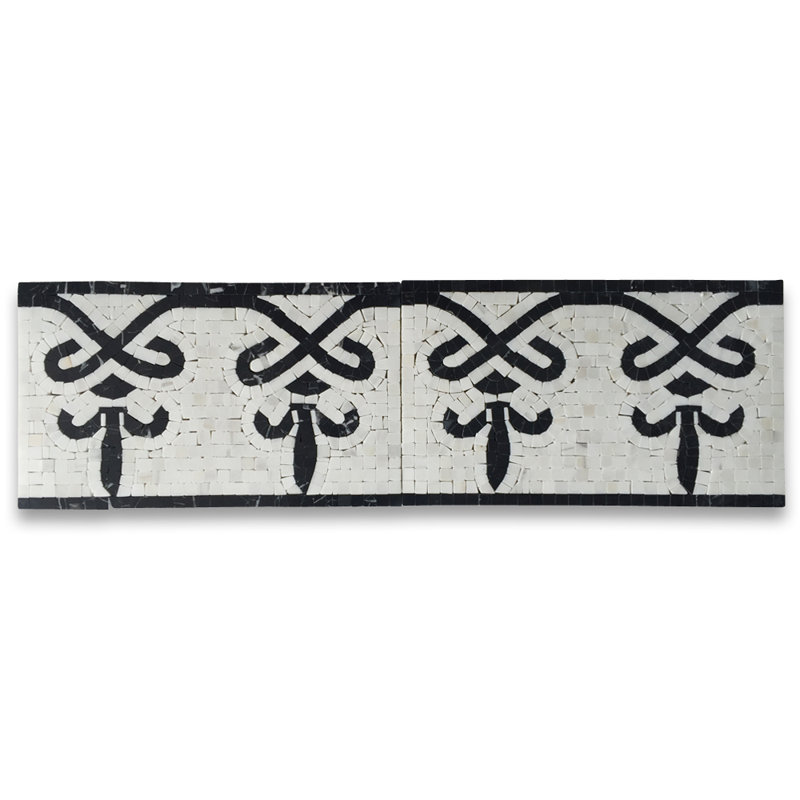 Carreau de mosaïque en marbre 7,1 po x 11,8 po Charm