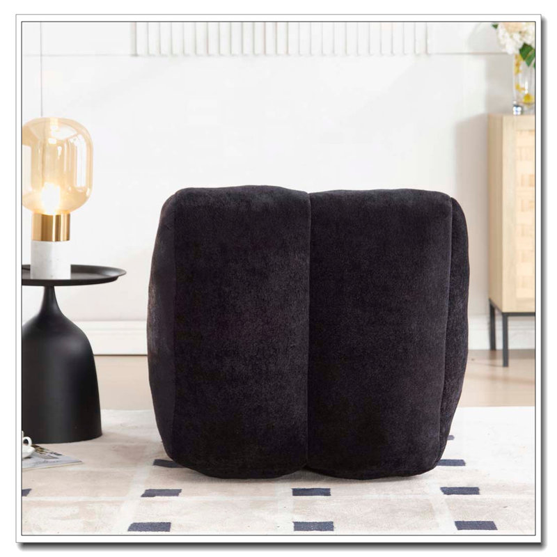 Pouf rembourré, Noir