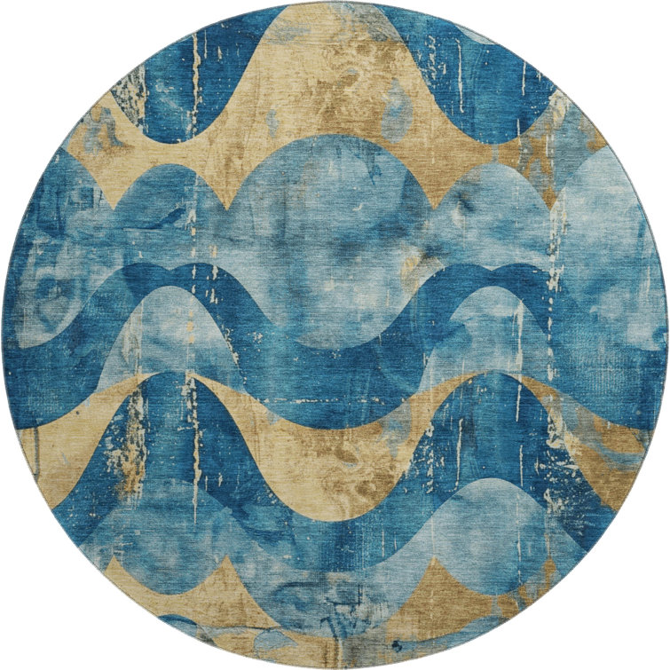 Premium Machine Washable Maag AMF1786 Swirls Rug