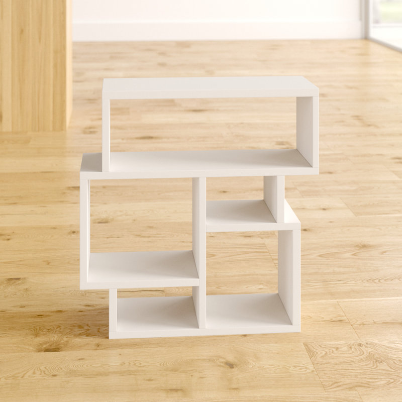 Airlia Floor Shelf End Table, White