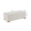 Simple long tabouret rectangulaire blanc, salon, chambre à coucher, entrée, matériau de peau, base silencieuse, palette de couleurs à faible saturation, dimensions ergonomiques, trépied en bois massif stable