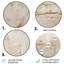 Minimalisme beige et blanc intemporel - Art mural rond en métal abstrait-109588407