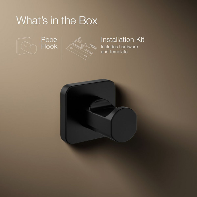 Parallel™ Robe Hook, Matte Black