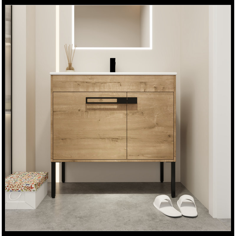 Meuble-lavabo de 36 pouces avec lavabo, meuble-lavabo sur pied ou flottant optionnel
